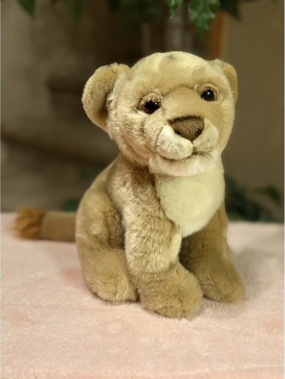 Rare SOS Leosco Sitting Lion Cub Plush 10” Mint Condition 2003